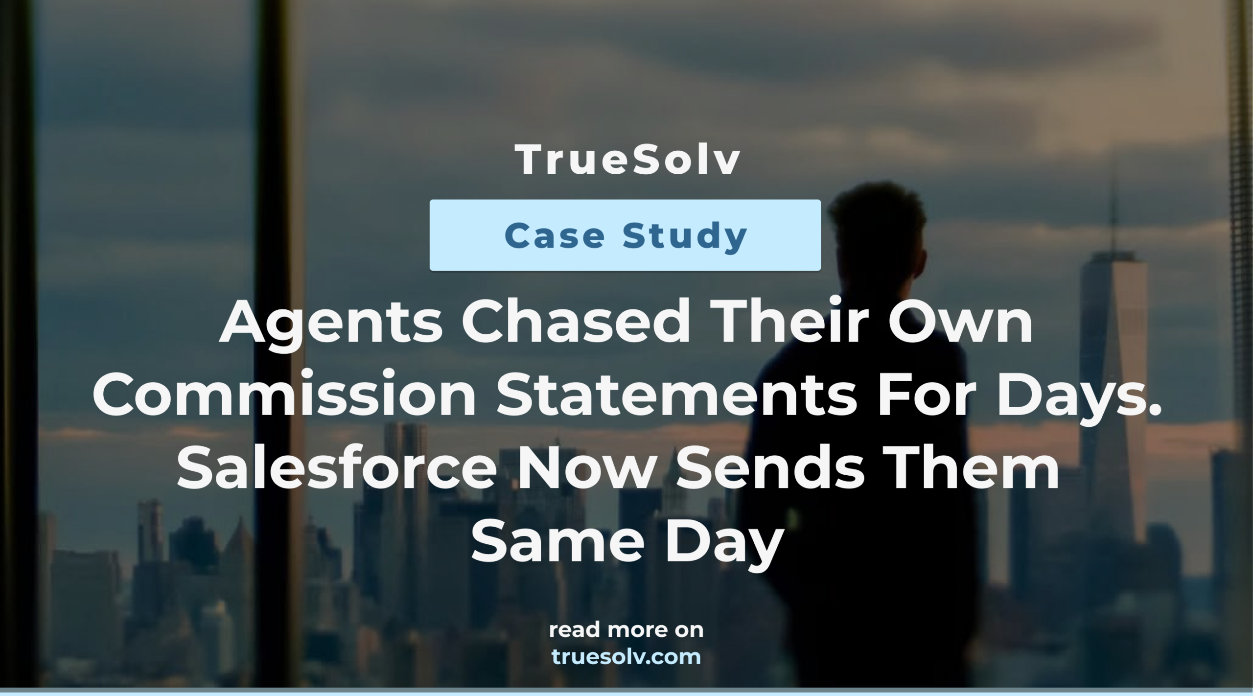Salesforce real estate CRM with an automated commission statement for a brokerage agent